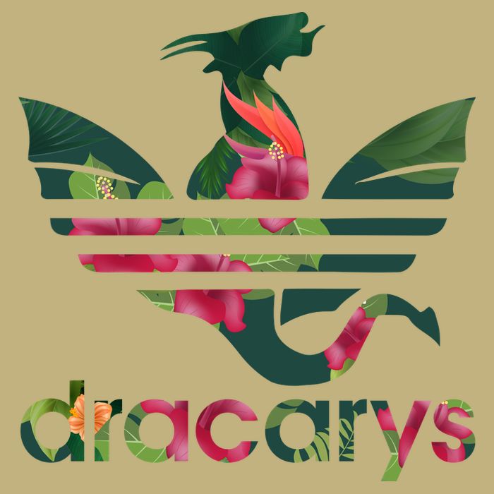Cool Dracarys Dragon With Stripes Button