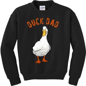 Cute Duck Dad Lover Illustration Gift Duck Owner Gifts Kids Sweatshirt