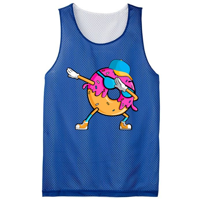 Cute Dabbing Donut Baking Chef Baker Doughnut Day Squad Crew Gift Mesh Reversible Basketball Jersey Tank