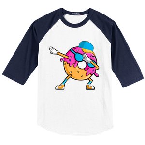 Cute Dabbing Donut Baking Chef Baker Doughnut Day Squad Crew Gift Baseball Sleeve Shirt