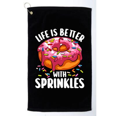 Cool Donut Design For Women Doughnut Donut Lover Platinum Collection Golf Towel