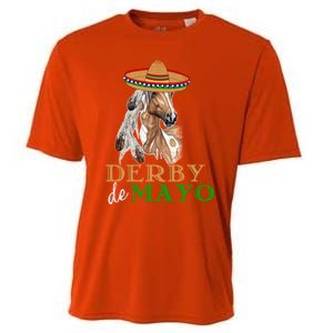 Cinco De Derby Gift Mexican Kentucky Horse Race Meaningful Gift Cooling Performance Crew T-Shirt