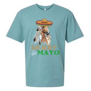 Cinco De Derby Gift Mexican Kentucky Horse Race Meaningful Gift Sueded Cloud Jersey T-Shirt