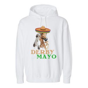 Cinco De Derby Gift Mexican Kentucky Horse Race Meaningful Gift Garment-Dyed Fleece Hoodie