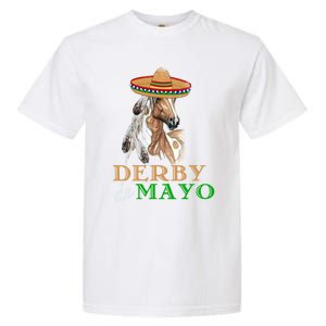 Cinco De Derby Gift Mexican Kentucky Horse Race Meaningful Gift Garment-Dyed Heavyweight T-Shirt