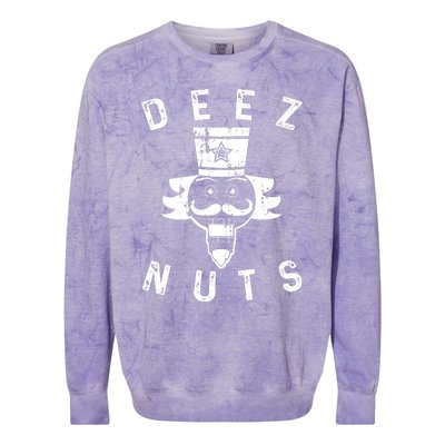 Crazy Dog Deez Nuts Funny Colorblast Crewneck Sweatshirt