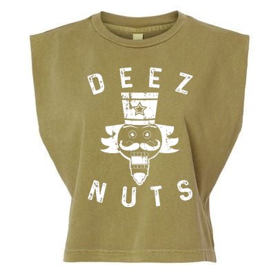 Crazy Dog Deez Nuts Funny Garment-Dyed Women's Muscle Tee