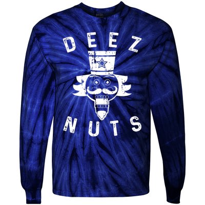 Crazy Dog Deez Nuts Funny Tie-Dye Long Sleeve Shirt