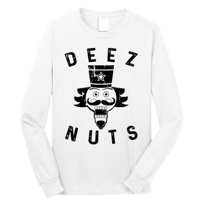 Crazy Dog Deez Nuts Funny Long Sleeve Shirt