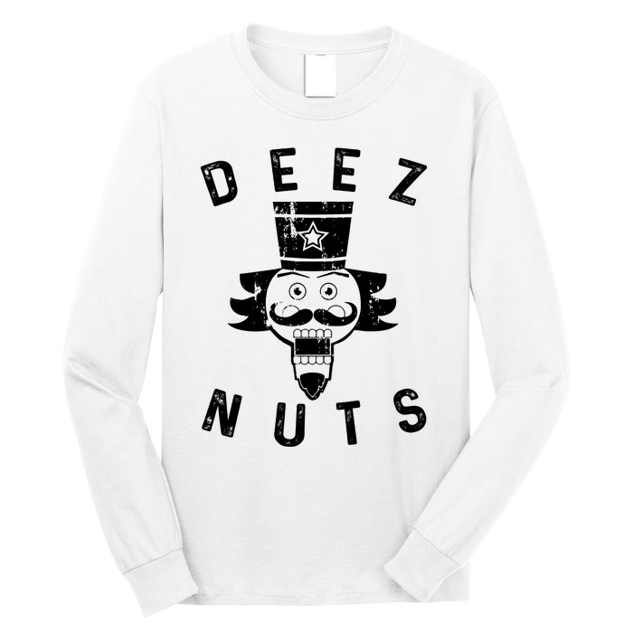 Crazy Dog Deez Nuts Funny Long Sleeve Shirt