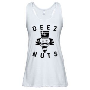 Crazy Dog Deez Nuts Funny Ladies Essential Flowy Tank