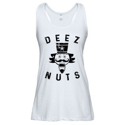 Crazy Dog Deez Nuts Funny Ladies Essential Flowy Tank