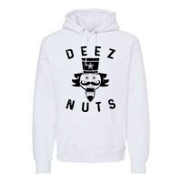 Crazy Dog Deez Nuts Funny Premium Hoodie