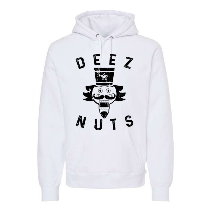 Crazy Dog Deez Nuts Funny Premium Hoodie