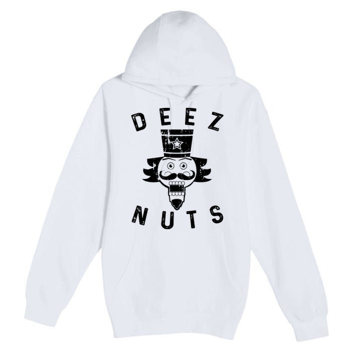 Crazy Dog Deez Nuts Funny Premium Pullover Hoodie