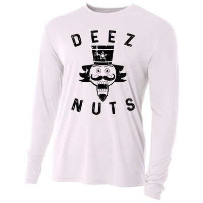 Crazy Dog Deez Nuts Funny Cooling Performance Long Sleeve Crew