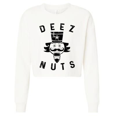 Crazy Dog Deez Nuts Funny Cropped Pullover Crew