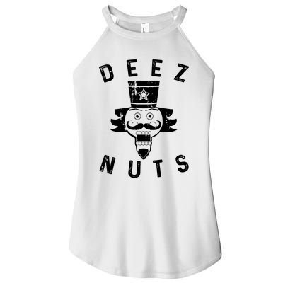 Crazy Dog Deez Nuts Funny Women's Perfect Tri Rocker Tank