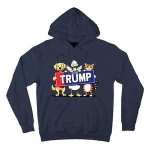 Cat Duck Dog Pets For Trump Hoodie