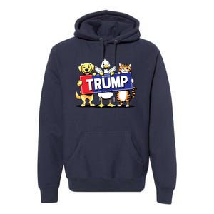 Cat Duck Dog Pets For Trump Premium Hoodie