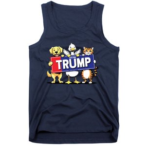 Cat Duck Dog Pets For Trump Tank Top