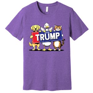 Cat Duck Dog Pets For Trump Premium T-Shirt