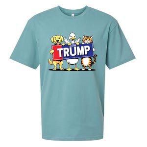 Cat Duck Dog Pets For Trump Sueded Cloud Jersey T-Shirt