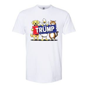 Cat Duck Dog Pets For Trump Softstyle CVC T-Shirt