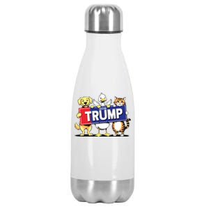 Cat Duck Dog Pets For Trump Stainless Steel Insulated Water Bottle