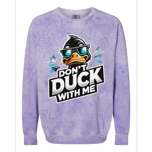 Cool Duck Don`T Duck Me Colorblast Crewneck Sweatshirt