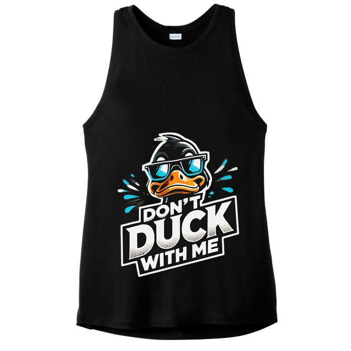 Cool Duck Don`T Duck Me Ladies PosiCharge Tri-Blend Wicking Tank
