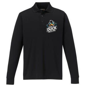 Cool Duck Don`T Duck Me Performance Long Sleeve Polo