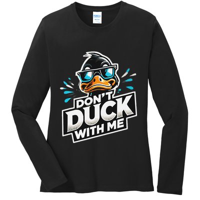 Cool Duck Don`T Duck Me Ladies Long Sleeve Shirt