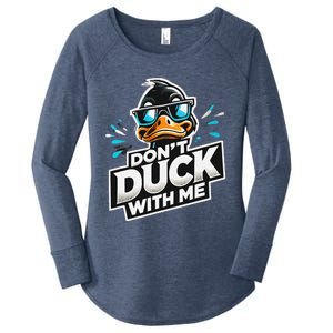 Cool Duck Don`T Duck Me Women's Perfect Tri Tunic Long Sleeve Shirt