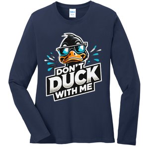 Cool Duck Don`T Duck Me Ladies Long Sleeve Shirt