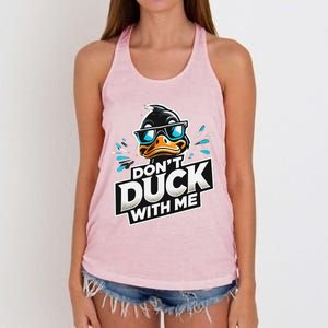 Cool Duck Don`T Duck Me Women's Knotted Racerback Tank