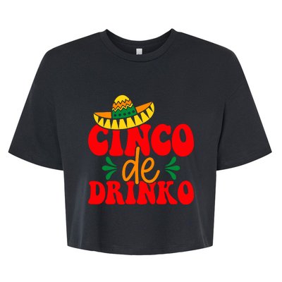 Cinco De Drinko Cricut Bella+Canvas Jersey Crop Tee