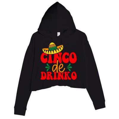 Cinco De Drinko Cricut Crop Fleece Hoodie