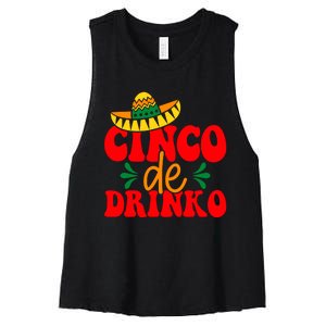 Cinco De Drinko Cricut Women's Racerback Cropped Tank