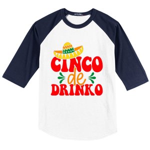 Cinco De Drinko Cricut Baseball Sleeve Shirt