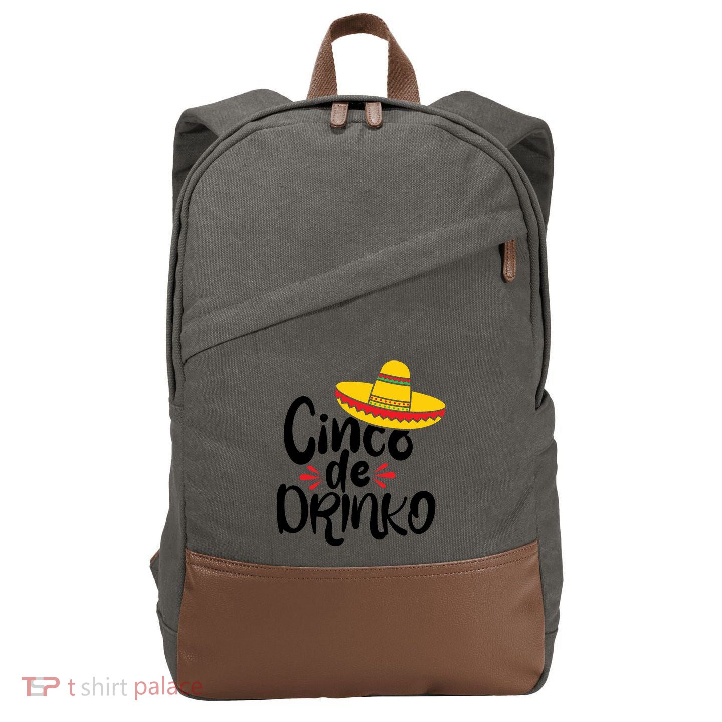 Cinco De Drinko Cotton Canvas Backpack