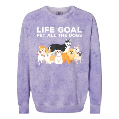 Cute Dog Design For Women Pet Animal Dog Owner Colorblast Crewneck Sweatshirt