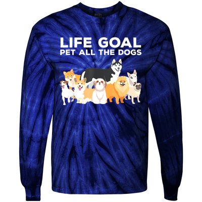 Cute Dog Design For Women Pet Animal Dog Owner Tie-Dye Long Sleeve Shirt