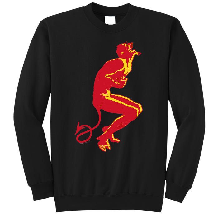 Cool Devil Devil Laughing In Red And Yellow Sweatshirt