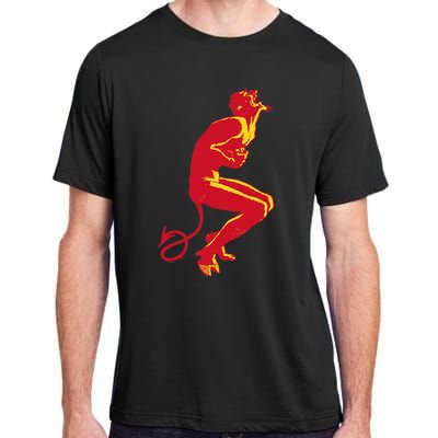 Cool Devil Devil Laughing In Red And Yellow Adult ChromaSoft Performance T-Shirt