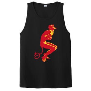 Cool Devil Devil Laughing In Red And Yellow PosiCharge Competitor Tank