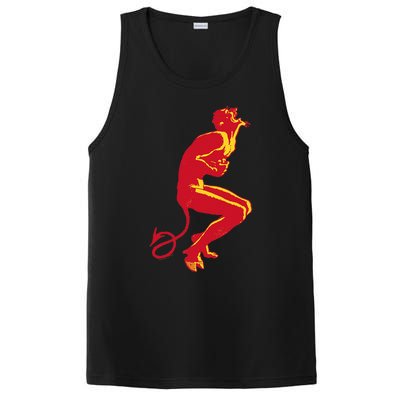 Cool Devil Devil Laughing In Red And Yellow PosiCharge Competitor Tank