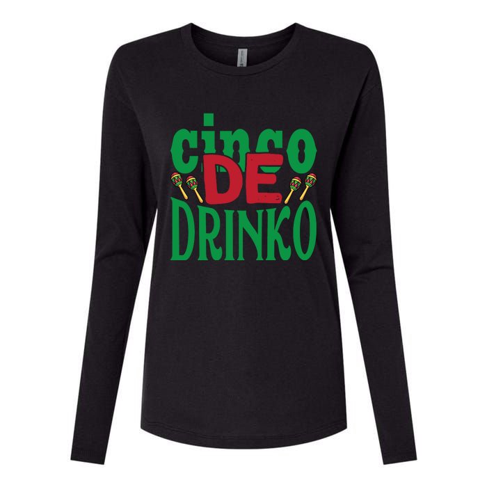 Cinco De Drinko 3 Womens Cotton Relaxed Long Sleeve T-Shirt