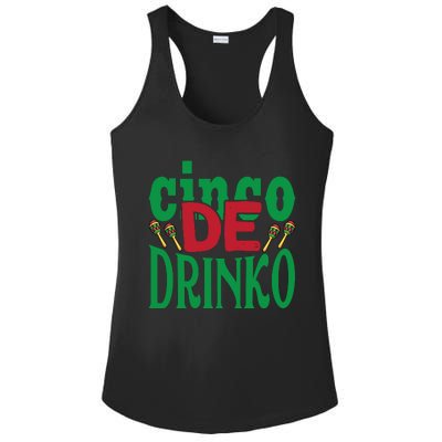 Cinco De Drinko 3 Ladies PosiCharge Competitor Racerback Tank