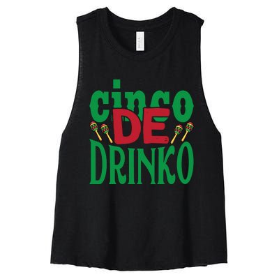 Cinco De Drinko 3 Women's Racerback Cropped Tank